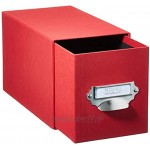 Rössler 1327452360 S.O.H.O. Aufbewahrungs CD-Schubladenbox mit beschriftbarem Einsteckschild und Griff rot