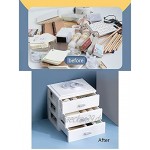 Schrank mit 3 Schubladen Organizer-Truhe große Plastikturm-Aufbewahrungseinheit Schubladenbox Schubladenbehälter stapelbare Kunststoffschubladen für das Home Office 17 x 13,5 x 16 cm