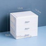 Schrank mit 3 Schubladen Organizer-Truhe große Plastikturm-Aufbewahrungseinheit Schubladenbox Schubladenbehälter stapelbare Kunststoffschubladen für das Home Office 17 x 13,5 x 16 cm