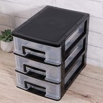 VOSAREA Schubladenbox aus Kunststoff für den Tisch Schreibtisch Organizer Make-up-Organizer für Schubladen drei Schichten