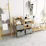 Bamboo Bathroom Shelf，Standregal Bambus-Speicher，Freistehende Display-Speicher-Regale Küchenregal Living Room Kitchen Bathroom Shelf 4-Layer，mit Rollen