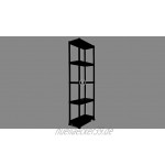 Terry 3060 5 Modulares Regal mit 5 Einlegeböden geeignet für den Innen-und Außenbereich. Farbe: Schwarz Material: Kunststoff Abmessungen: 60x30x174 cm 60x30x165 cm