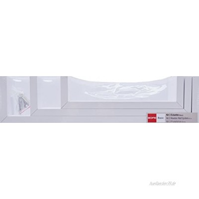 Duraline U-Regale Dekoratives Wandregal MDF Weiß 42 x 10 x 10 cm