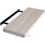 EUGAD 0083QJ-2 Wandregal Wandboard 2er Set Hängeregal Holz Board Modern Sonoma Eiche 40x23x3,8cm