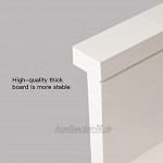Klivien Schweberegal Wandboard Wandregal HängeregalAufbewahrungsregale aus Bambus mit 4 Haken Ideal für Küche Wohnzimmer Schlafzimmer Arbeitszimmer Flur Badezimmer White