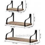 Ksnrang Wandregal Holz Schweberegal Hängeregal Wandmontage U-Form Wandboard 3er Set Industrie-Design für Wohnzimmer Badezimmer Küche Holz