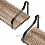 Ksnrang Wandregal Holz Schweberegal Hängeregal Wandmontage U-Form Wandboard 3er Set Industrie-Design für Wohnzimmer Badezimmer Küche Holz