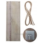 Sinolofty Holz Hängeregal mit Seil Hanging Schweberegale Wand Pflanzenaufhänger Mauer Dekoration 45CM 2#