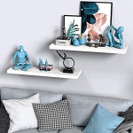 STOREMIC Wandregal regal weiß wand 60cm Leicht zu montieren Regalbrett 2er-Set Moderne dekorative Schweberegal für Schlafzimmer Küche Büro Wohnzimmer weiß