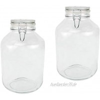 Bormioli Fido Gläser mit Bügelverschluss 2 teilig | Füllmenge 5 L | Luftdichte Konservierung durch den Gummiring sowie den Drahtbügelverschluss