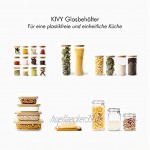 KIVY® Einmachgläser mit Deckel Set [6 x 1000ml] Kleine Drahtbügelgläser für die Aufbewahrung Glasbehälter mit Deckel Einweckgläser 1l Vorratsdosen Glas mit Deckel Bügelglas eckig