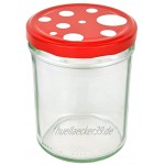 MamboCat 25er Set Sturzglas 435 ml to 82 Fliegenpilz Deckel rot weiß gepunktet incl. Diamant Gelierzauber Rezeptheft Marmeladenglas Einmachglas Einweckglas