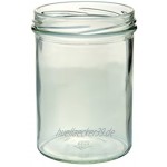 MamboCat 48er Set Sturzglas 435 ml Marmeladenglas Einmachglas Einweckglas to 82 schwarzer Deckel incl. Diamant-Zucker Gelierzauber Rezeptheft