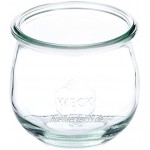 MamboCat 48er Set WECK-Tulpenglas 370 ml + 48 Glas-Deckel RR80 + Rezeptheft | Marmeladen-Gläschen klar | Ø 9 cm | Einmachen Einkochen & Konservieren | Einweck-Zubehör