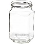 Van Well 12er Set Einkochgläser 720 ml Sturzglas Deckel rot-weiß kariert incl. Rezeptheft | Einmachgläser für Obst & Marmelade | Einweckgläser Gläser