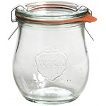 Weck Tulpenglas 220ml 12er-Set: Sturzglas Deckel Dichtring Einmach-Klammern Glas Durchsichtig 12 x 220 ml