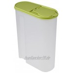 keeeper Schüttdose für Trockenvorräte Aufklappbarer Deckel BPA-freier Kunststoff 5 l 24 x 11,5 x 30,5 cm Jean Grün