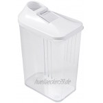 keeeper Schüttdose für Trockenvorräte Stufenlos verstellbarer Dosierdeckel BPA-freier Kunststoff 1,5 l 11,5 x 7 x 21 cm Paola Weiß
