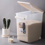 Müslidosen Container for Reis Mobil versiegelt Getreidelagerung Lebensmittel feuchtigkeitsdichte Lagerung Kunststoff Mehl Eimer Lagerung Color : Clear Size : 15kg