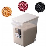 Müslidosen Container for Reis Mobil versiegelt Getreidelagerung Lebensmittel feuchtigkeitsdichte Lagerung Kunststoff Mehl Eimer Lagerung Color : Clear Size : 15kg