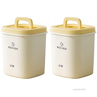 Müslidosen Feuchtigkeitssicherer versiegelter Reiseimer Getreidespeicherbehälter Mehlspeicherbehälter Kaffeebohnenlagerung Trockenfutter Aufbewahrungsbox Color : Weiß Size : Capacity 10kg*2