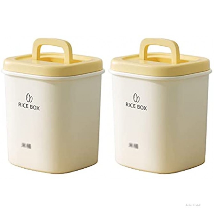Müslidosen Feuchtigkeitssicherer versiegelter Reiseimer Getreidespeicherbehälter Mehlspeicherbehälter Kaffeebohnenlagerung Trockenfutter Aufbewahrungsbox Color : Weiß Size : Capacity 10kg*2