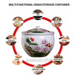 Müslidosen Keramik Reis Eimer Getreidelagerbehälter Snack-Vorratsdosen Mehlbehälter Küchen-Lagertank Color : Weiß Size : 30x30x27cm
