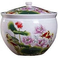 Müslidosen Keramik Reis Eimer Getreidelagerbehälter Snack-Vorratsdosen Mehlbehälter Küchen-Lagertank Color : Weiß Size : 30x30x27cm