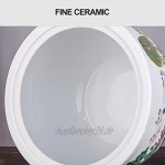 Müslidosen Keramik Reis Eimer Mehlbehälter Getreidebehälter Küchentank Aus Keramik Keksdose Color : Weiß Size : 25x25x22cm