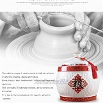 Müslidosen Keramik-Reis-Lagerfass Korn-Lagertank mit Deckel Reisfass Große Kapazität Katzen- und Hundefutter-Lagerfass Color : Weiß Size : 21 * 27cm