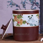 Müslidosen Keramik Reiszylinder Reisaufbewahrungsfaß Getreidespender Kimchi Zylinder Getreidebehälter Color : Brown Size : 23x23x30cm