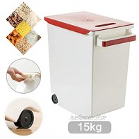 Müslidosen Mobiler Reis Eimer Container for Reis Sealed Korntank Lebensmittel feuchtigkeitsdichten speicherung Color : Red Size : 15kg