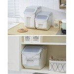 Müslidosen Reis Eimer Küchenkornbehälter Feuchtigkeitsfester Mehlbehälter Reis Aufbewahrungsbox Snack Aufbewahrungsbox Color : Gray Size : 19.5x32.5x36.3cm