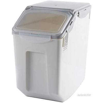 Müslidosen Reis Eimer Küchenkornbehälter Feuchtigkeitsfester Mehlbehälter Reis Aufbewahrungsbox Snack Aufbewahrungsbox Color : Gray Size : 19.5x32.5x36.3cm