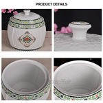 Müslidosen Reisaufbewahrungseimer Mehlbehälter Getreidelagertank Kekssnackaufbewahrungsbehälter Keramikglas Color : Weiß Size : 33.5x33.5x34cm