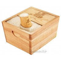 Müslidosen Reisfass Getreidebehälter Reisbox Reis Aufbewahrungsbox Mehlbehälter Reiszylinder Aufbewahrungsbox Für Die Küche Color : Wood Color Size : 30x37x24.5cm