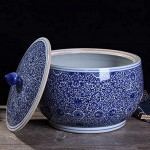 Müslidosen Reisflaschen Keramik Reis Eimer Kimchi Jar Getreidebehälter Snack Lagertanks Aufbewahrungsbehälter for Die Küche Color : Blue Size : 28x28x26cm