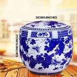Müslidosen Reiszylinder Aus Keramik Reiskübel Keramikbehälter Porzellantanks Teedosen Getreidebehälter Color : Blue Size : 25x25x27cm