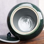 Müslidosen Vorratsbehälter Reis Barrel Verschlossenen Deckel Lagertank Küche Reis Zylinder Porzellan Küchendekorationsglas Getreidespender Color : Green Size : 28 * 33cm