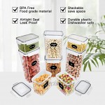 Ofima Vorratsdosen 8 Set Aufbewahrungsbox Küche Frischhaltedosen Luftdicht Behälter Schüttdose aus Plastik mit Deckel Trockenfutterbehälter zur Aufbewahrung von Nudeln Müsli Getreide Mehl,MEHRWEG