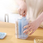 TAMRG 2 Stücke Müslidosen Kunststoff Vorratsdosen Schüttdose Luftdicht mit Deckel Mit Abnehmbar Trennwand Lebensmittelbehälter Aufbewahrungsbox für Getreide Nudeln Mehl 650ml+1200ml