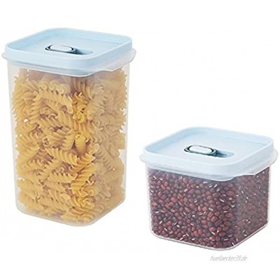 TAMRG 2 Stücke Müslidosen Kunststoff Vorratsdosen Schüttdose Luftdicht mit Deckel Mit Abnehmbar Trennwand Lebensmittelbehälter Aufbewahrungsbox für Getreide Nudeln Mehl 650ml+1200ml