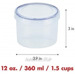 Lock & Lock runde Behälter 1,3l transparent Plastik farblos 360 ml
