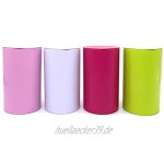 Perfekto24 Teedosen 4er Set in den Farben Pink-Grün-Rosa-Weiß inklusive 4 Etiketten Vorratsdosen für losen Tee 100g – Tee Aufbewahrung mit Aromadeckel luftdicht BPA frei