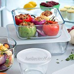 Pyrex Cook&Freeze Quadratischer Behälter mit Deckel 14 x 14 cm – 0,85 l besonders widerstandsfähig backofenfest Borosilikatglas