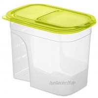 Rotho Sunshine Vorratsdose 2,2l mit Deckel und Schütte Kunststoff PP BPA-frei transparent grün 2,2l 20,3 x 13,5 x 16,0 cm