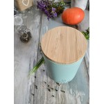 Sendez Vorratsdose mit Holzdeckel Keramik Türkis Vorratsbehälter Keramikdose Dose