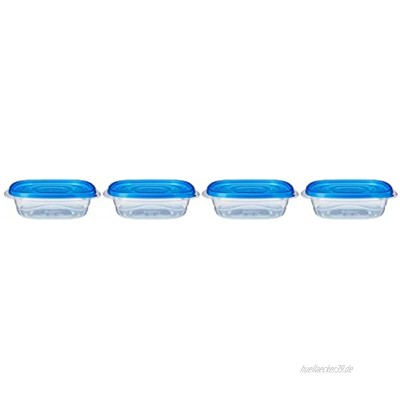 Sistema Takealongs Vorratsdosen quadratisch 669 ml 4 Stück Transparent Blau