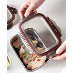 3-teiliges Frischhaltedosen aus Edelstahl Vorratsdosen Lebensmittelbehälter mit Deckel Meal Prep Boxen Salat Container 600ml 1500ml 2900ml Stapelbar