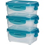 Basics Airtight Food Storage Containers Set 3 x 1.0 Liter & Frischhaltedosen-Set luftdicht 6-teiliges 3 x 0.6 L Set